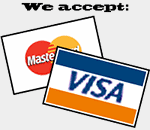 MasterCard and Visa accepted